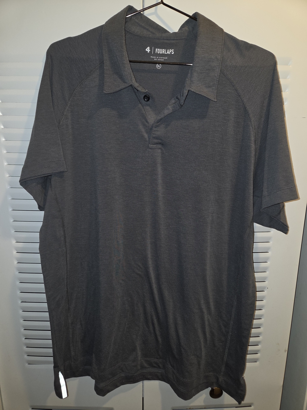 Men's Charcoal Gray Polo Shirt XL stretch Performance Golf Polo